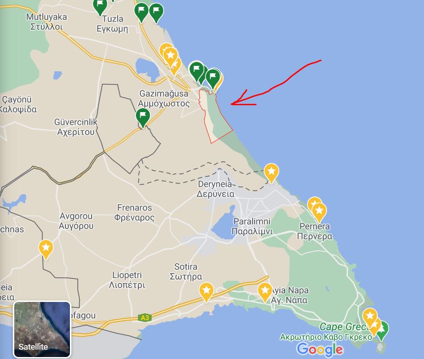skjermdump for å vise Famagusta spøkelsesby